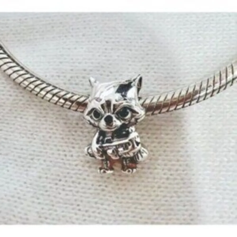 Marvel Guardians of the Galaxy Rocket Raccoon Charm, 925 Sterling Silver Charm